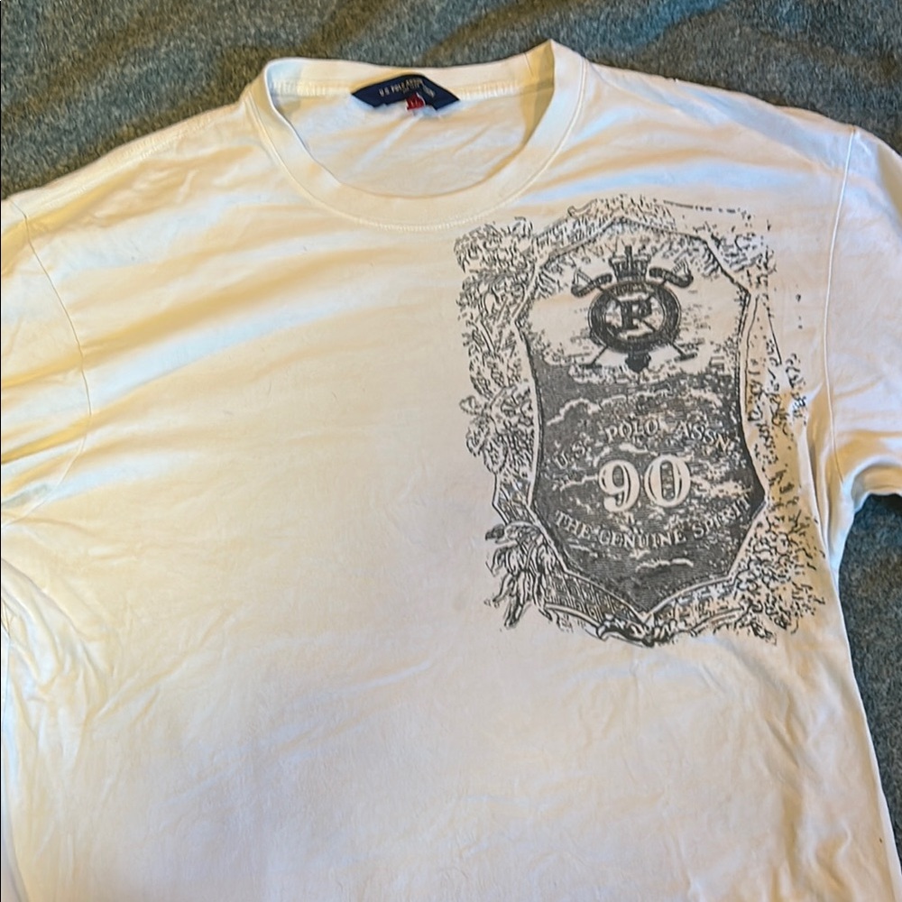 U.S. Polo Assn. White Graphic Tee